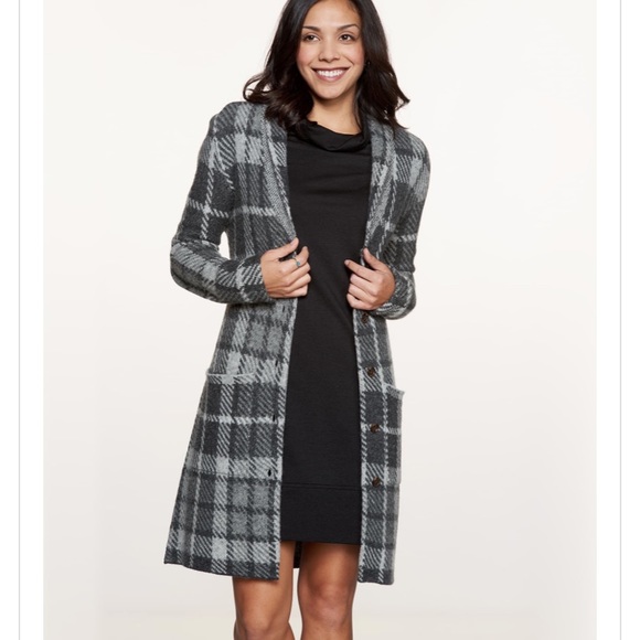 Toad&Co Jackets & Blazers - Toad&Co Lennox Coatigan shacket Lambswool sweater longline duster plaid wool A13